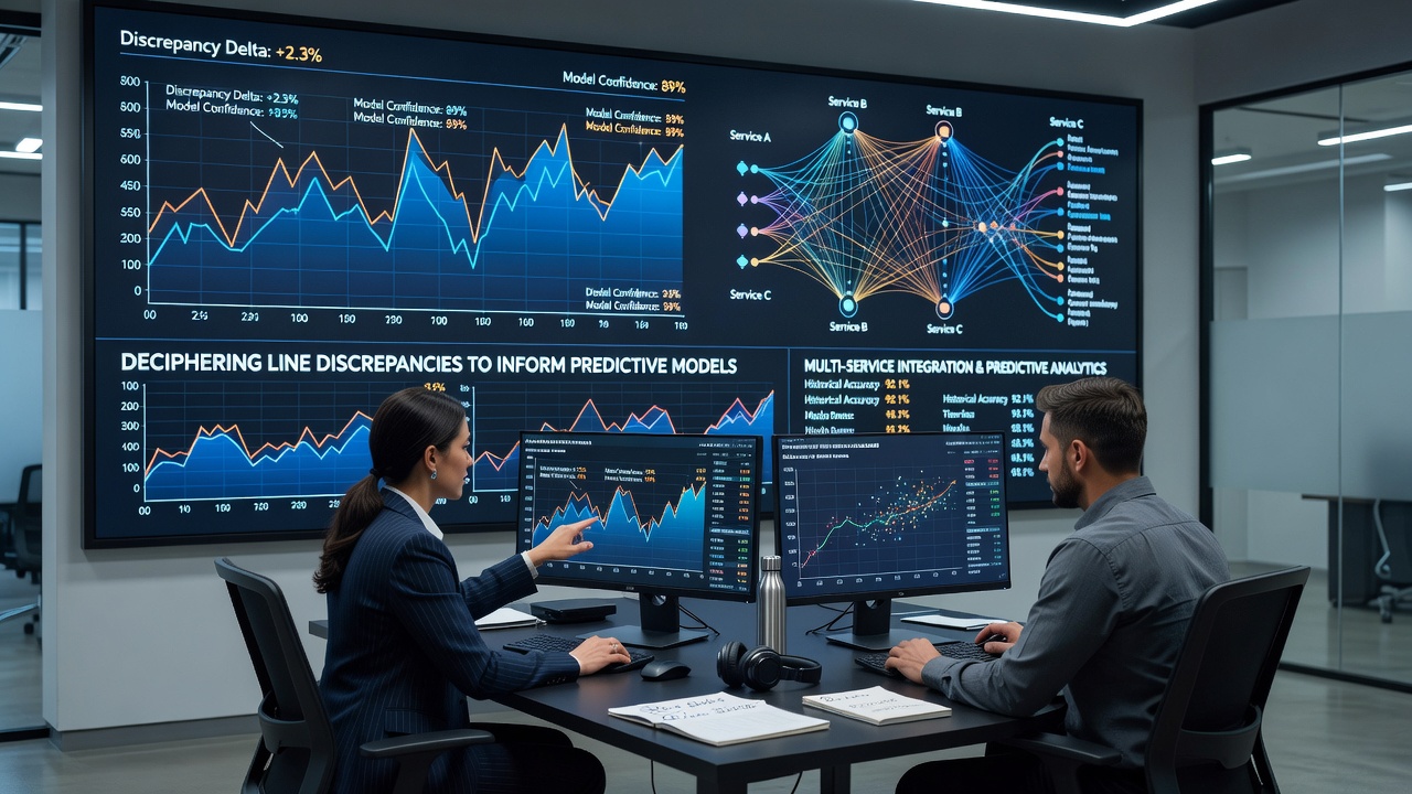 Detaillierte Visualisierung von prädiktiven Modellen mit Fokus auf Linienvergleiche und Datenintegration aus mehreren Buchmacherquellen