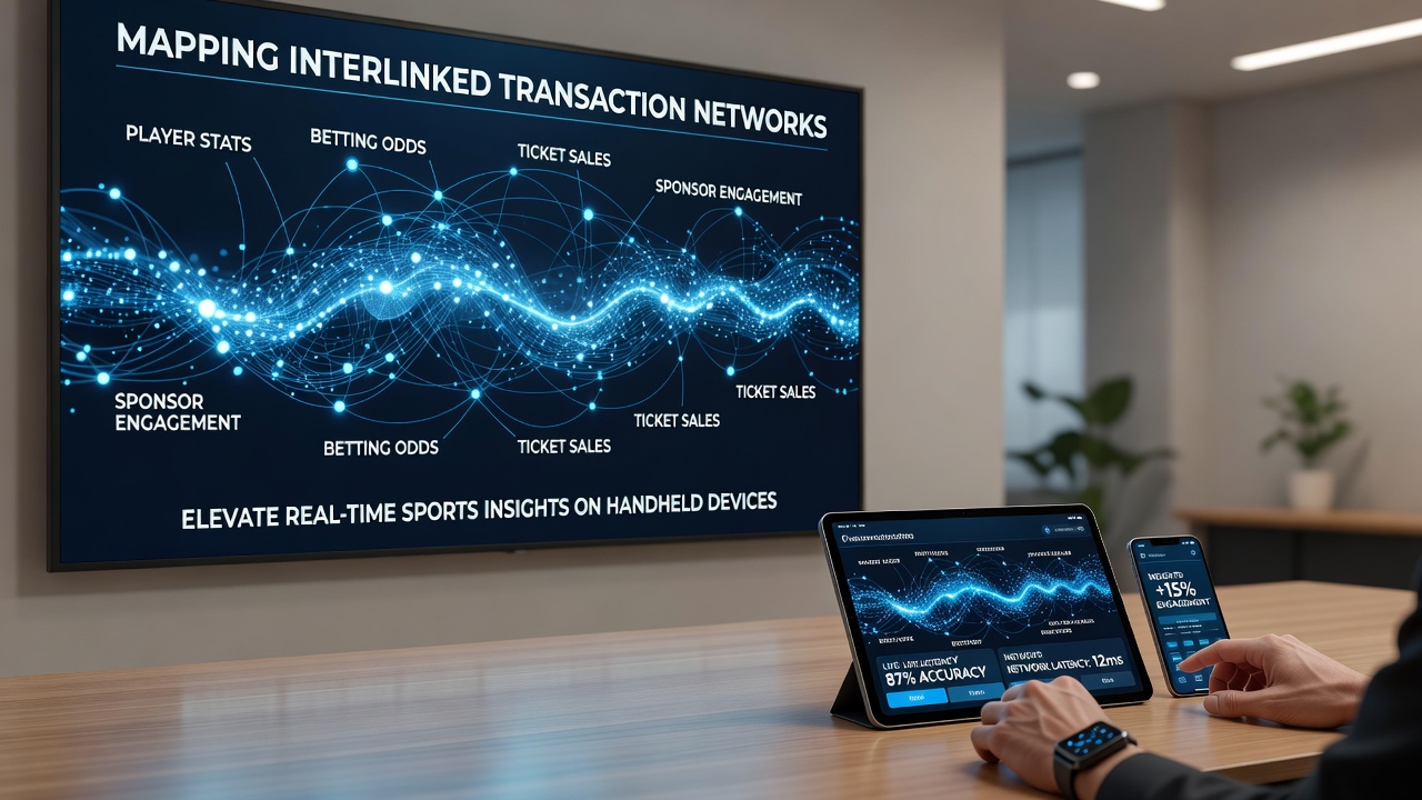 Visualisierung von Echtzeit-Datenströmen und Transaktionsnetzwerken für Sportinsights auf mobilen Geräten