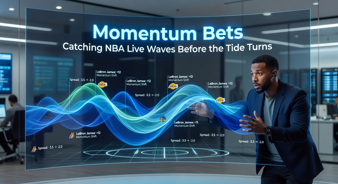 NBA-Spieler in actionreichem Moment während eines Live-Matches, das Momentum-Wechsel symbolisiert